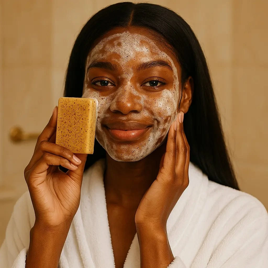 Golden Orange Bi Face - Savon au Curcuma 150gr – Image 6